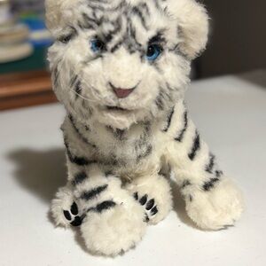 Vintage 2007 WowWee White Tiger Plush Stuffed Animal-Tested WORKS
